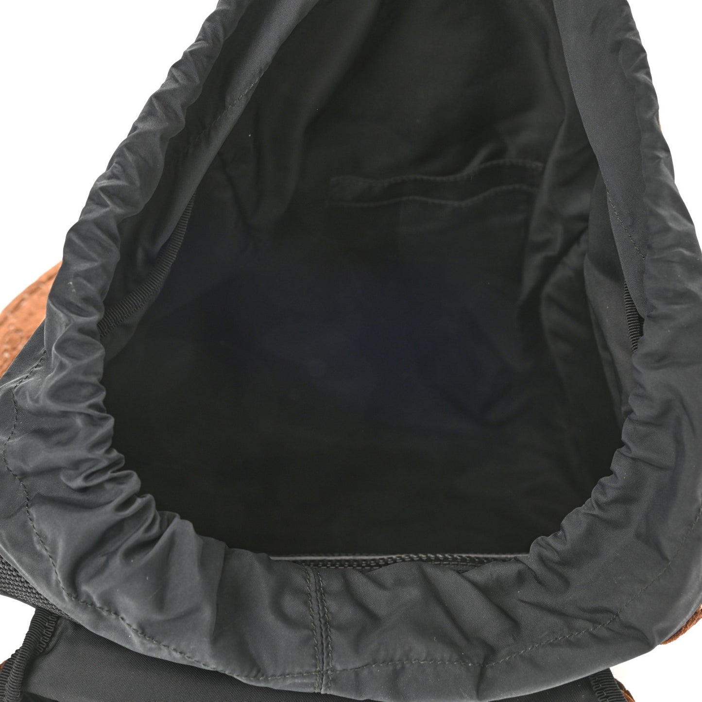 Velvet GG Monogram Web Medium Double Buckle Backpack Brown Black