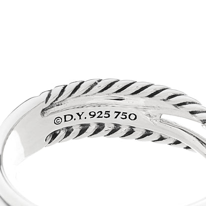 David Yurman Sterling Silver 18K Yellow Gold 6mm X Crossover Ring 60 9 4 of 4