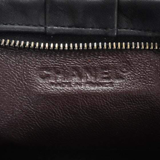 Chanel Lambskin Pleated Tassel Shoulder Bag Blak 7 of 9