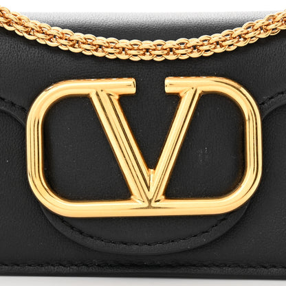 Valentino Garavani Calfskin Vlogo Micro Loco Shoulder Bag Black 7 of 9