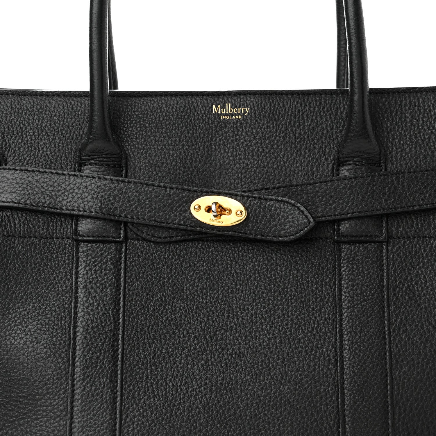 Mulberry Classic Grain Bayswater Zip Tote Black 7 of 9