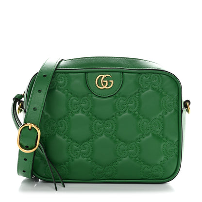 Gucci Calfskin GG Matelasse Shoulder Bag Spring Green Natural 1 of 14