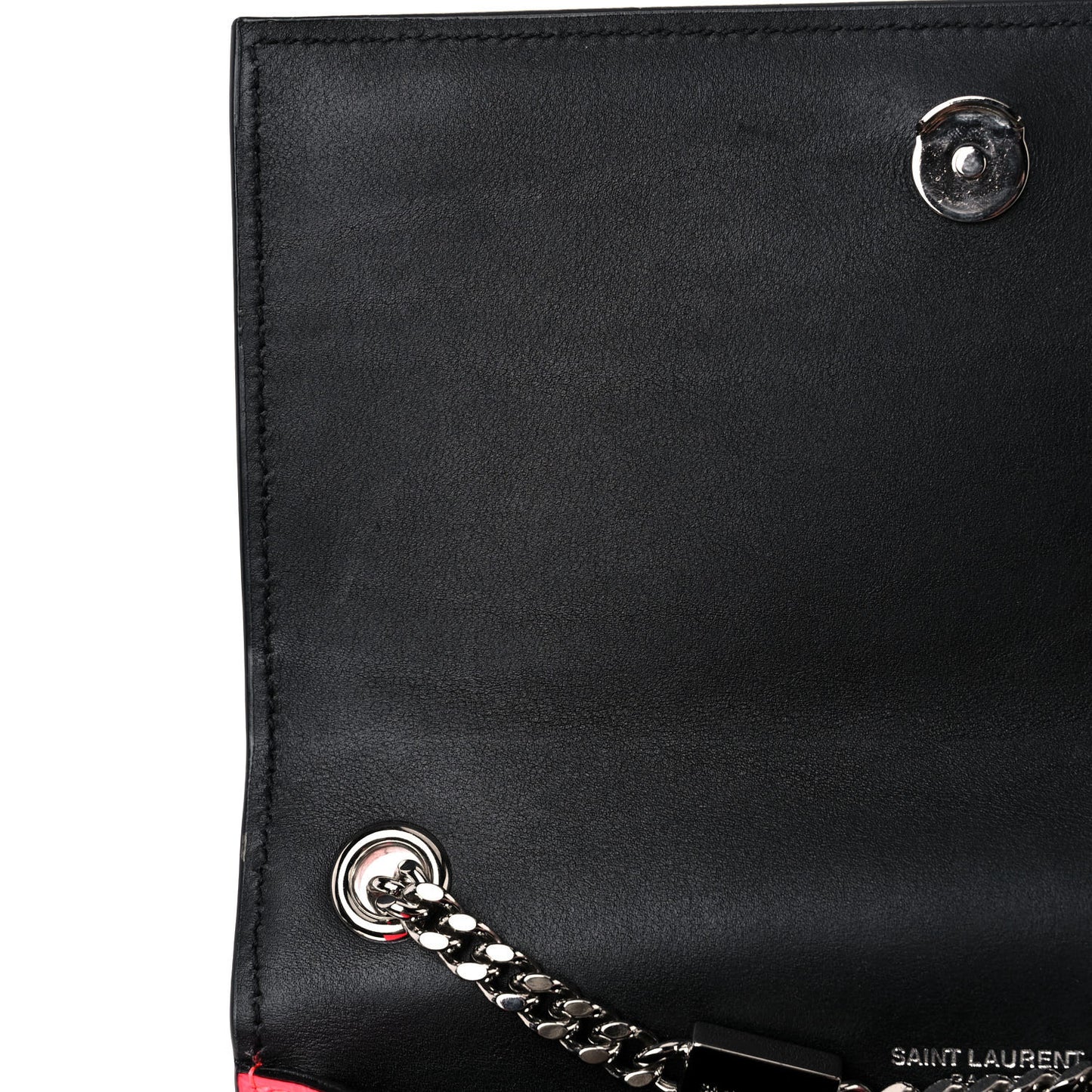 Patent Grain de Poudre Small Monogram Kate Satchel Neon Pink
