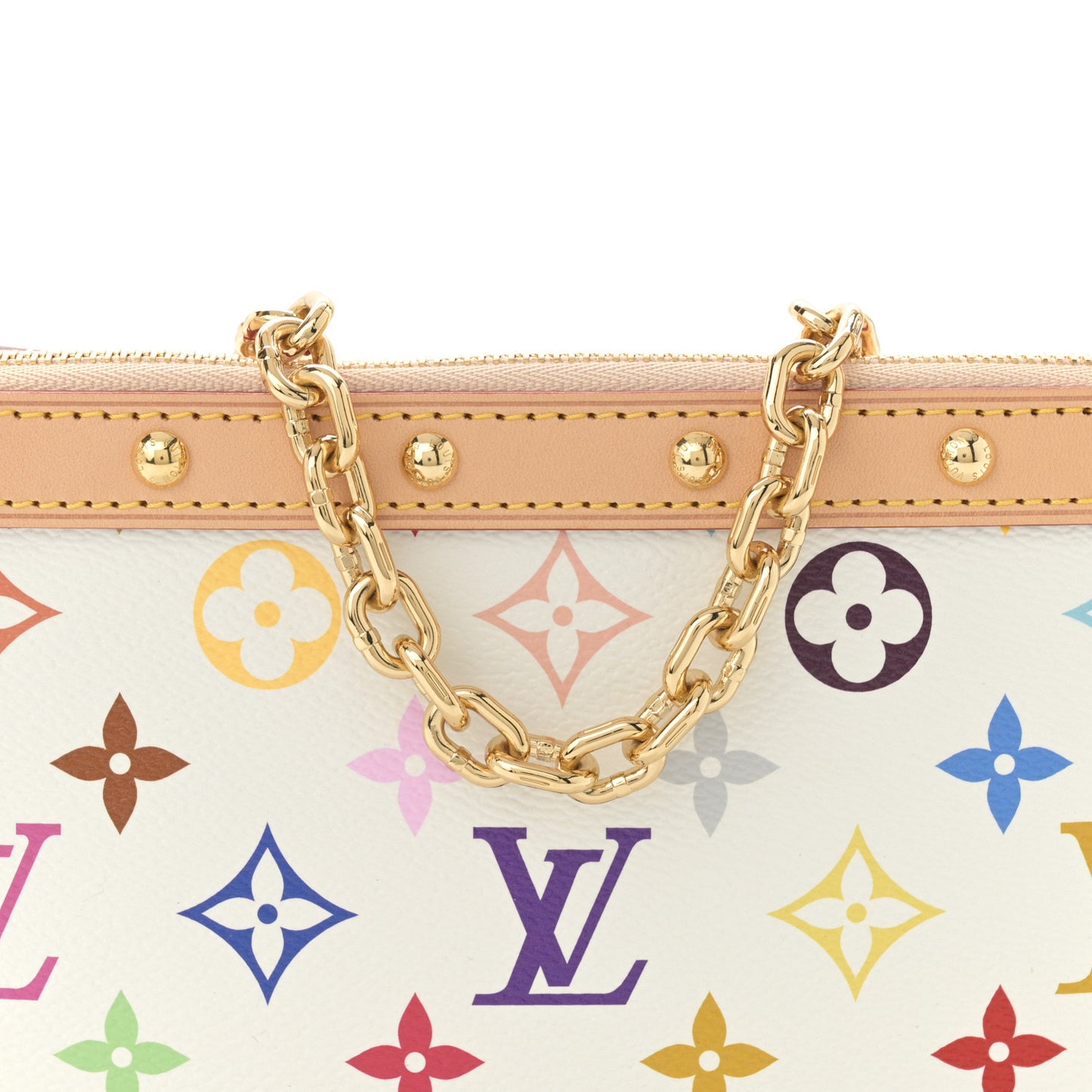 LV X TM Monogram Multicolor Pochette Accessories White