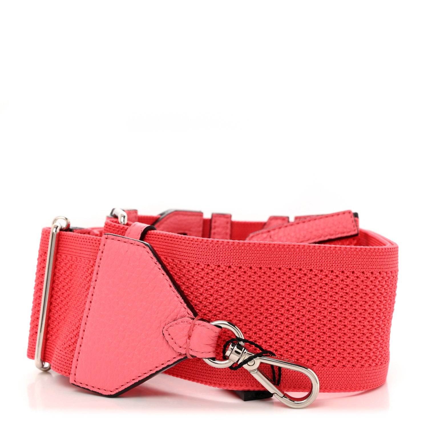 Fendi Ribbon Vitello King Logo Regolabile Woven Adjustable Strap You Pink 1 of 4