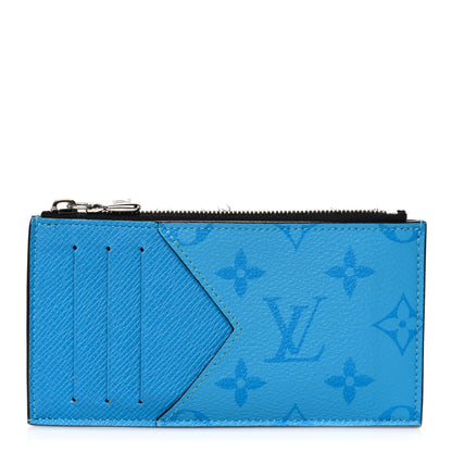 Louis Vuitton Taigarama Coin Card Holder Blue Lagoon 1 of 10