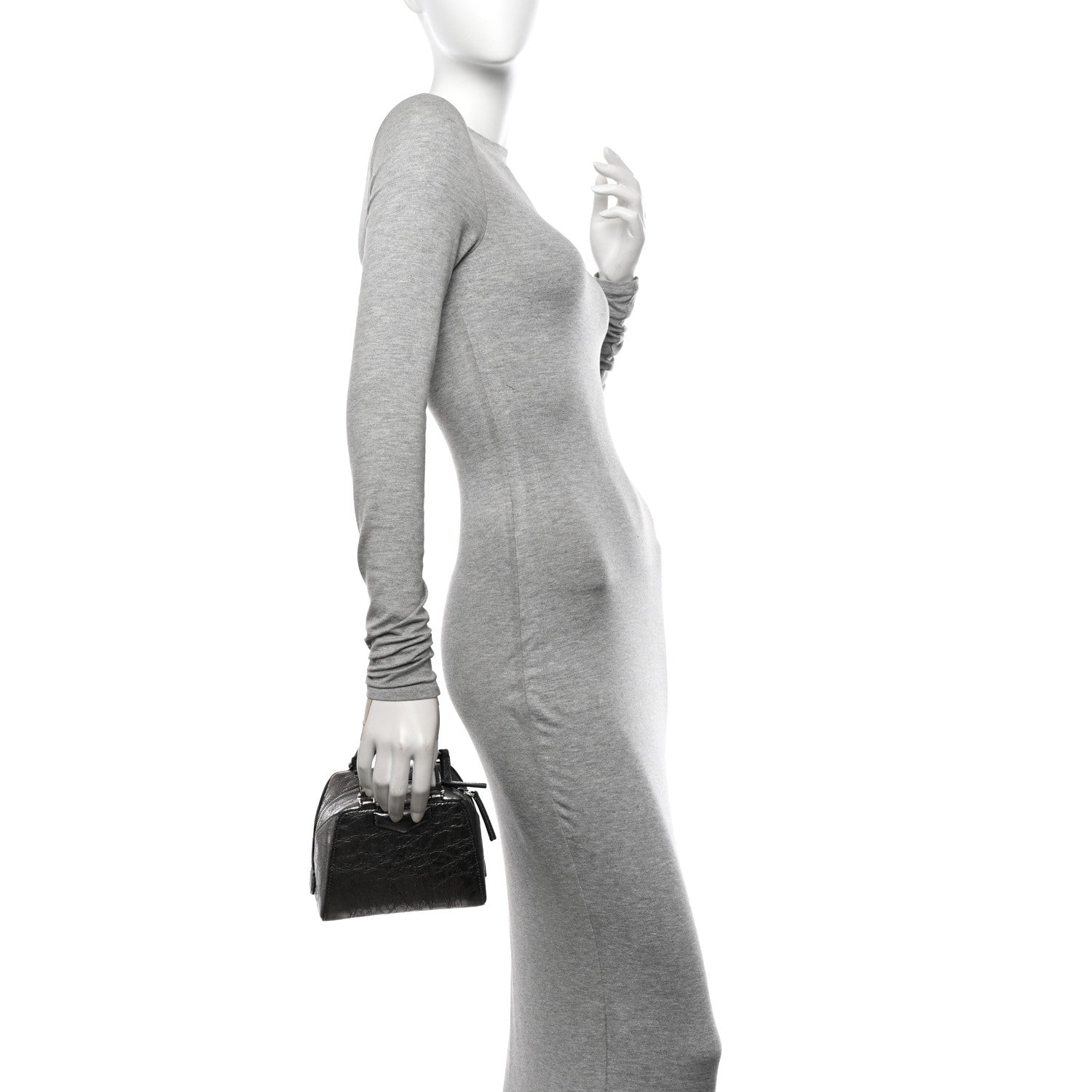 Givenchy Laminated Lambskin Micro Antigona Cube Bag Silvery Grey 2 of 9