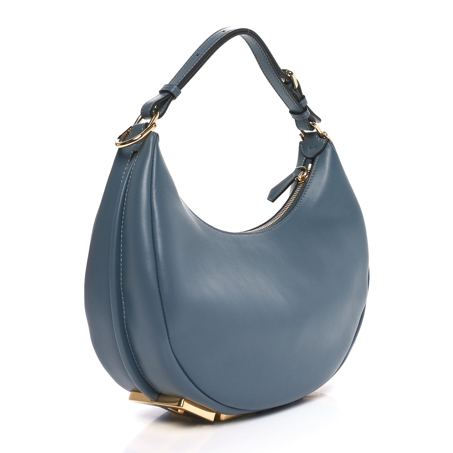 Vitello Grace Matte Small Fendigraphy Hobo Bag Tempesta