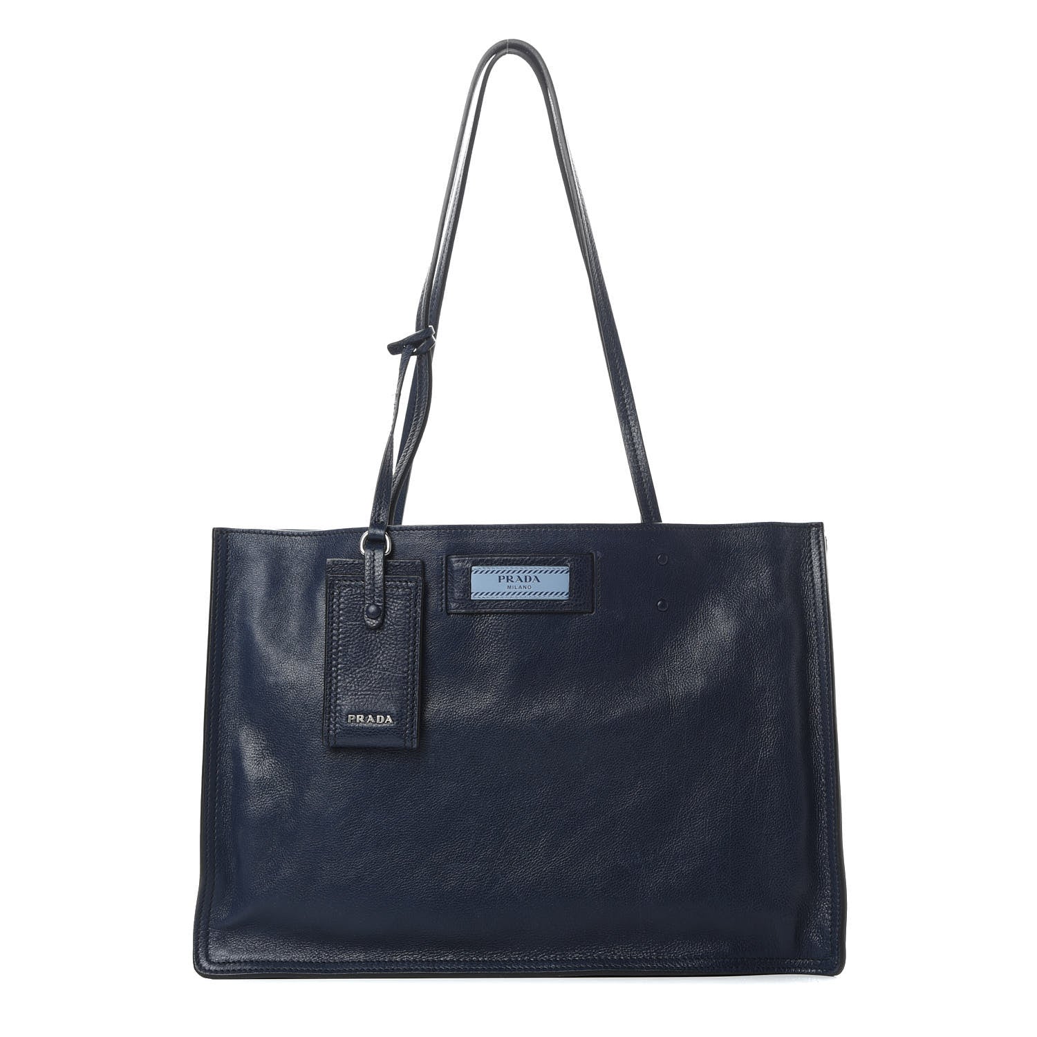 Prada Glace Calf Etiquette Tote Astrale Inchiostro 1 of 15