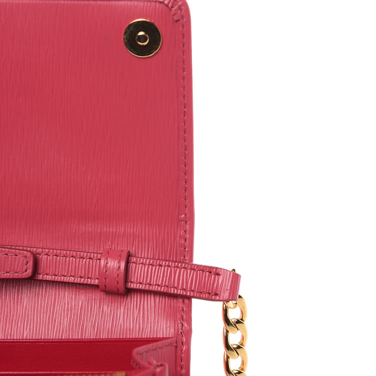 Prada Vitello Move Chain Wallet Peonia 10 of 10