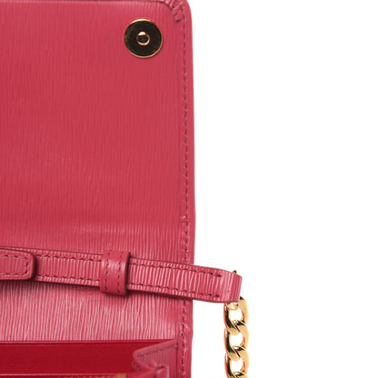 Prada Vitello Move Chain Wallet Peonia 10 of 10