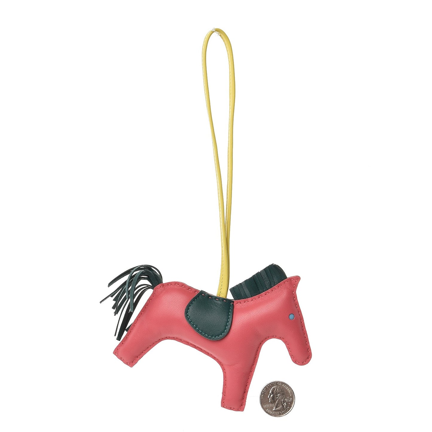Milo Lambskin Grigri Rodeo Horse Bag Charm MM Rose Azalee Malachite Lime Celeste