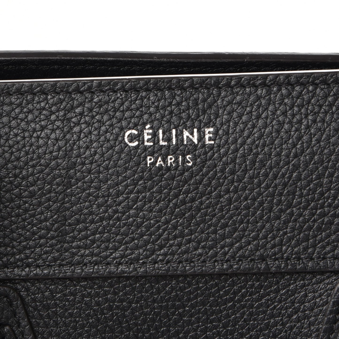 Drummed Calfskin Mini Luggage Black