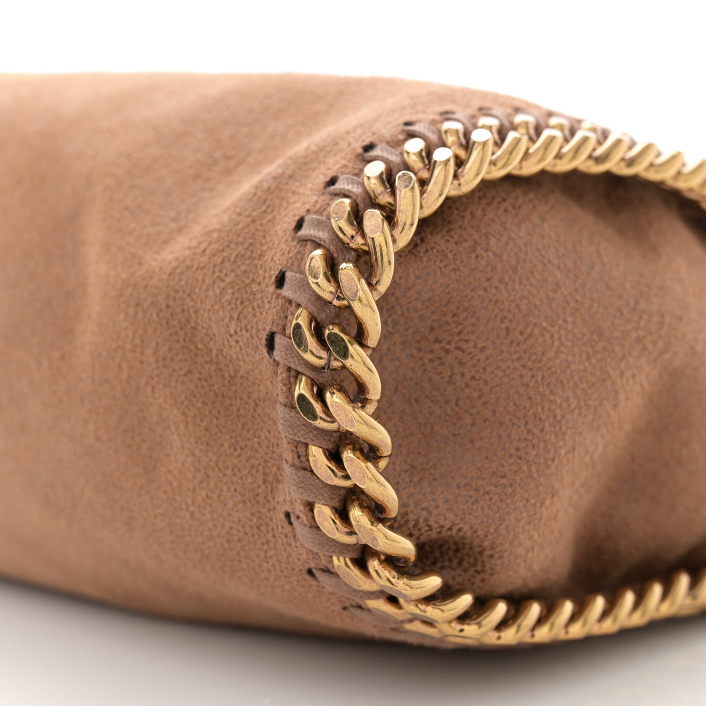 Shaggy Deer Mini Falabella Fold Over Tote Beige