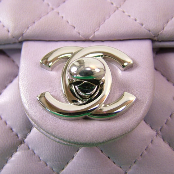 Chanel Lambskin Quilted Mini Valentine Flap Lilac 7 of 10