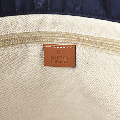 Gucci Nylon Monogram Medium Tote Navy 5 of 9