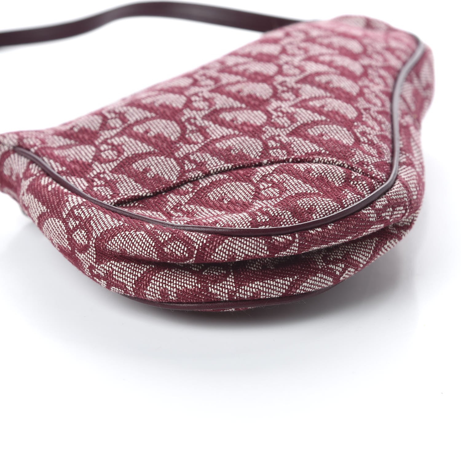Christian Dior Monogram Mini Saddle Pochette Burgundy 6 of 10
