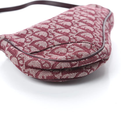Christian Dior Monogram Mini Saddle Pochette Burgundy 6 of 10
