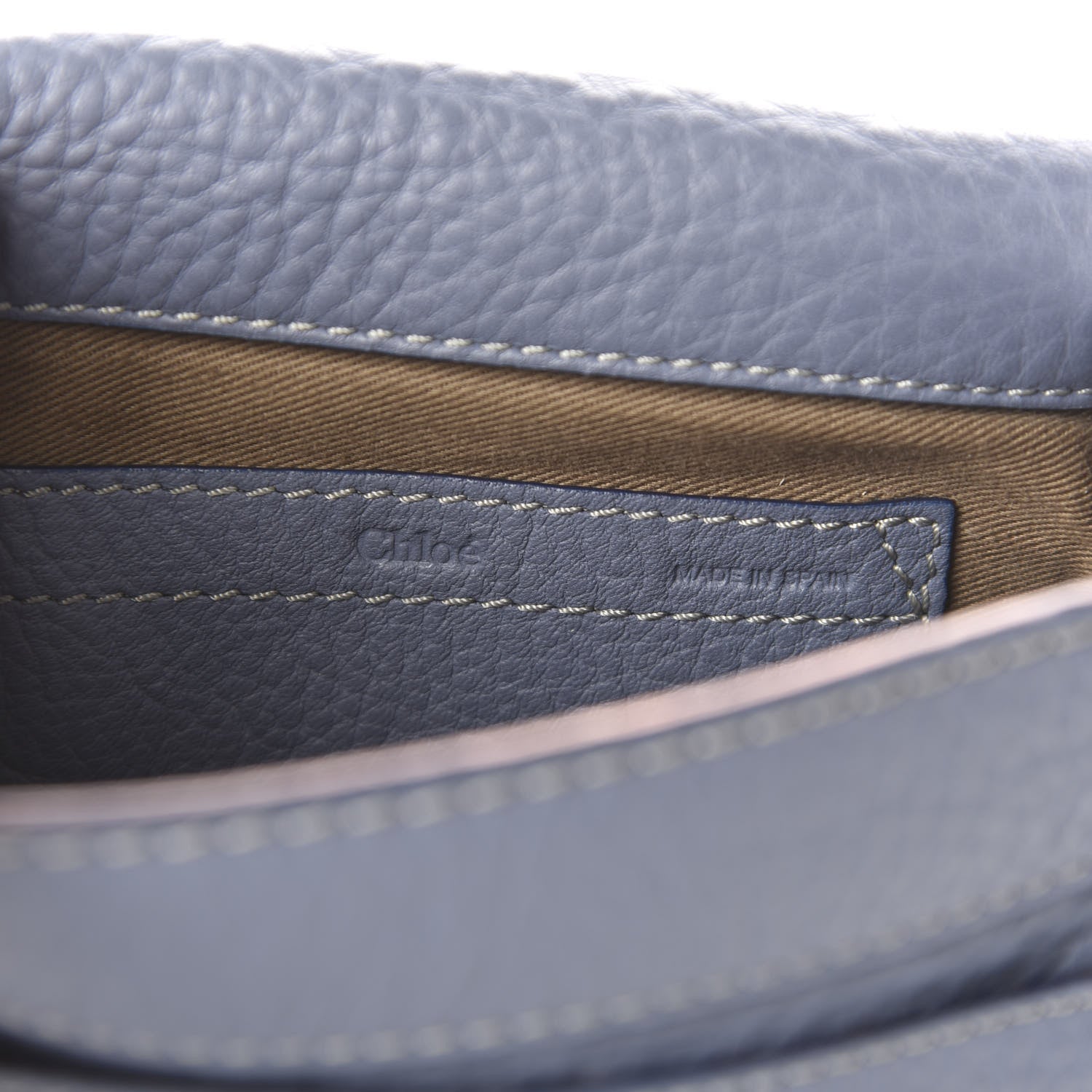 Chloe Calfskin Mini Marcie Round Crossbody Street Blue 8 of 11