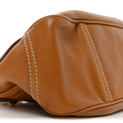 Prada Calfskin Studded Shoulder Bag  Caramel 8 of 9