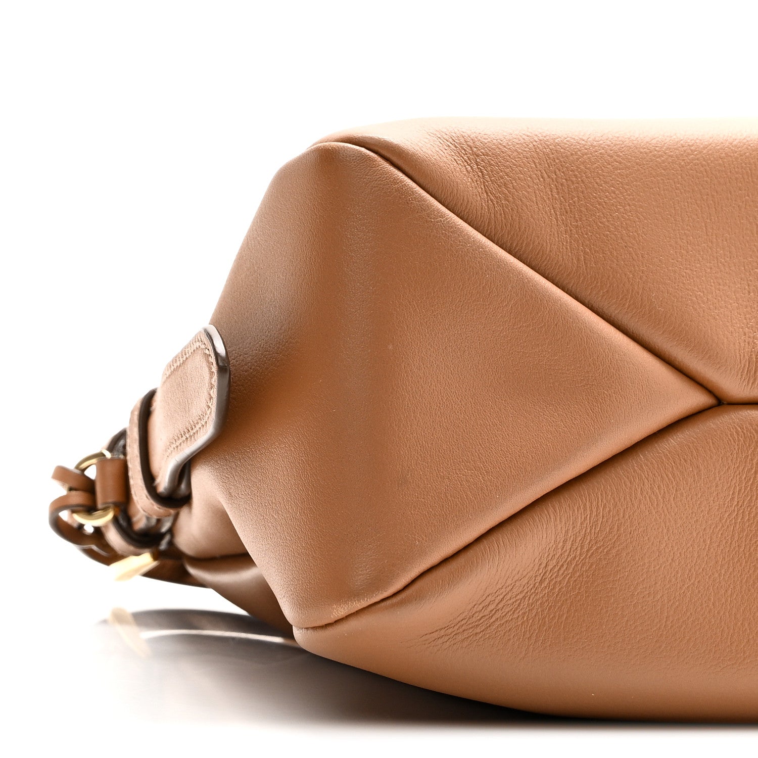 Prada Soft Calfskin Medium Aimee Shoulder Bag Caramel 8 of 9