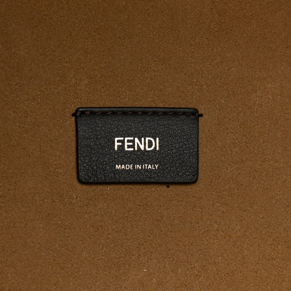 Fendi Vitello Catalan Mirror Plexiglass Logo Embossed Medium Fendi Sunshine Shopper Tote Argento 6 of 10