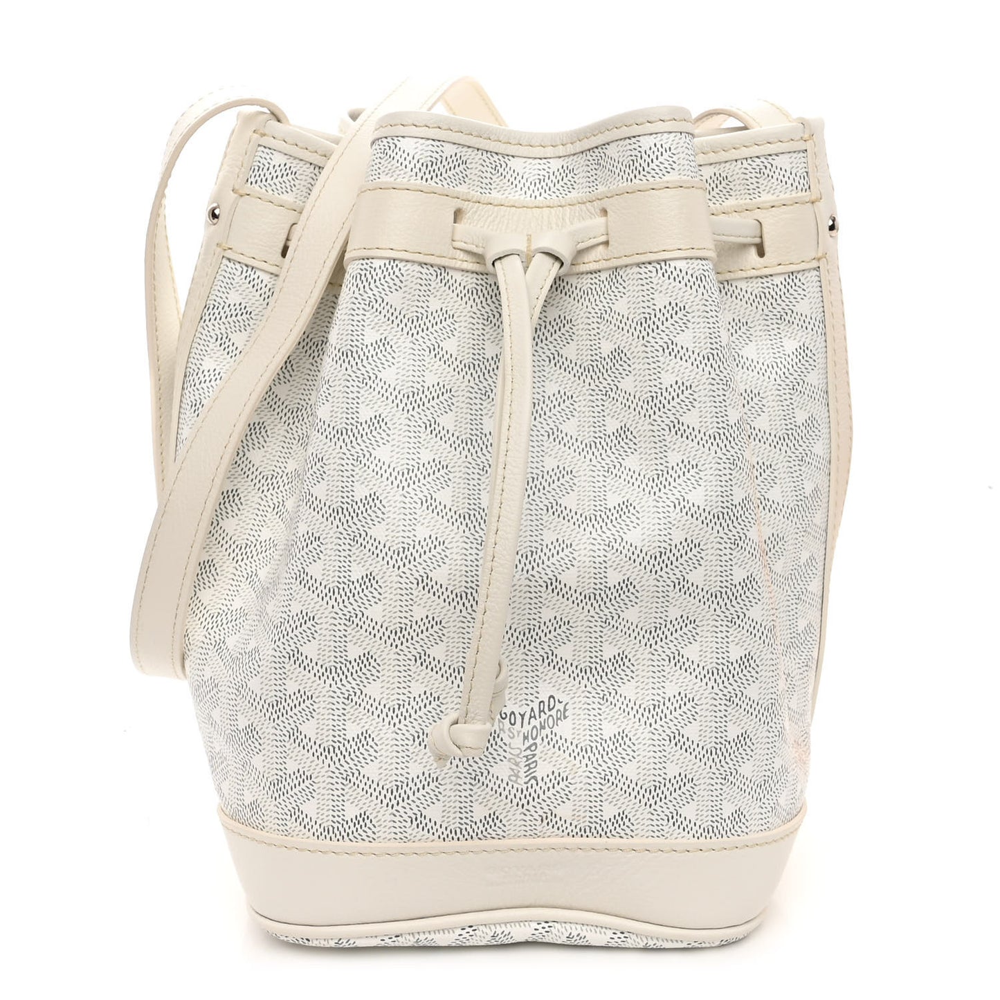 Goyardine Petit Flot Bucket Bag PM White