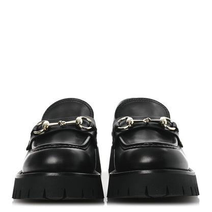 Gucci Betis Glamour Calfskin Womens Horsebit Loafers 37.5 Black 3 of 12