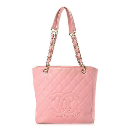Chanel Caviar Quilted Petit Shopping Tote PST Pink 1 of 19