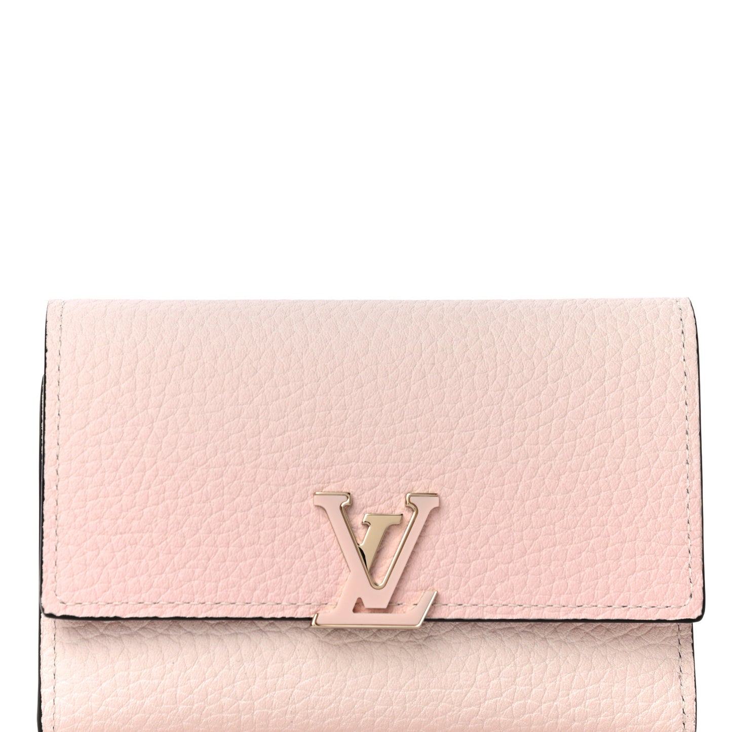 Taurillon Capucines Compact Wallet Rose