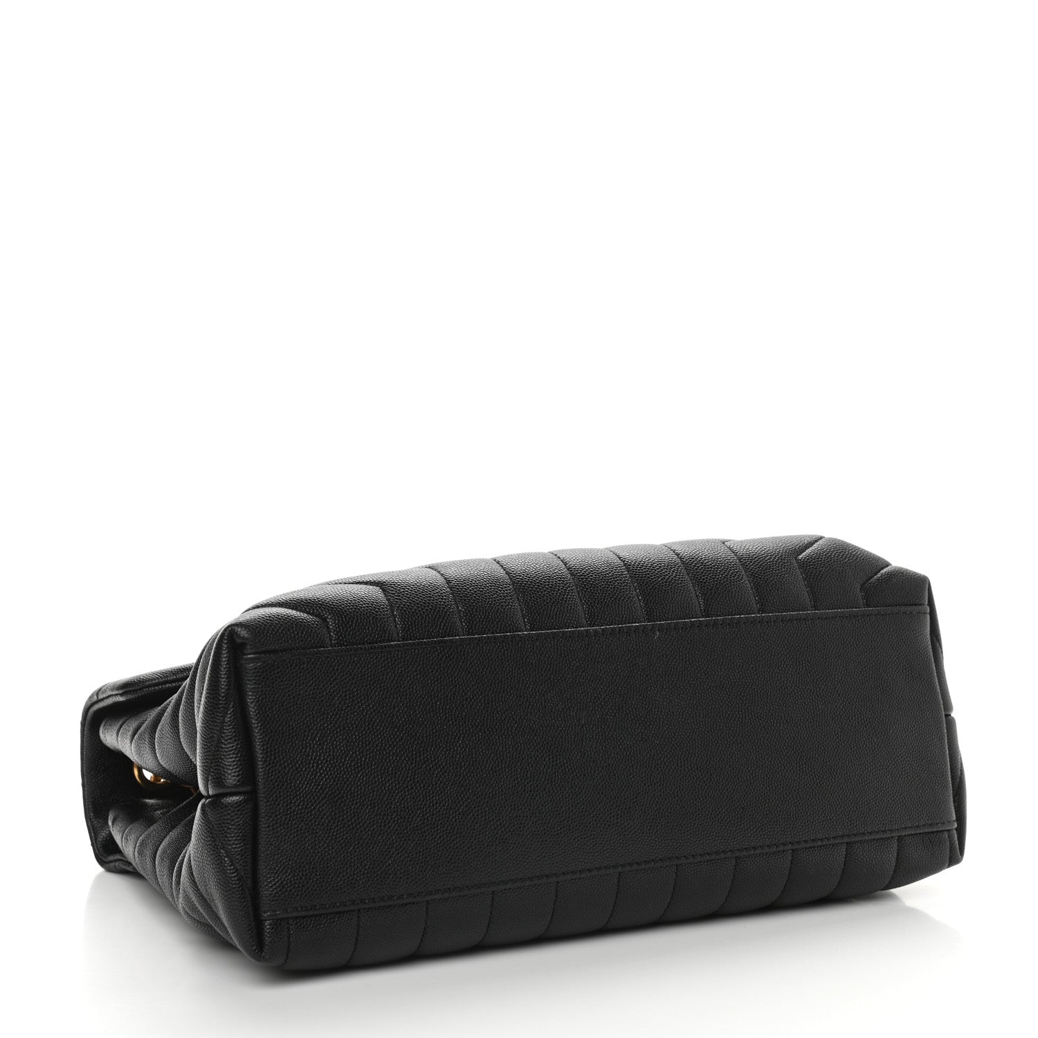 Saint Laurent Grain de Poudre Calfskin Y Quilted Monogram Medium Loulou Chain Satchel Black 4 of 9