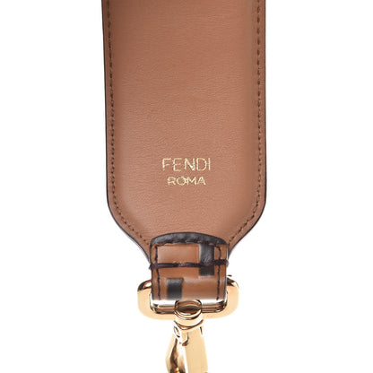 Fendi Calfskin FF 1974 Embossed Mini Strap You Tobacco Black 3 of 4