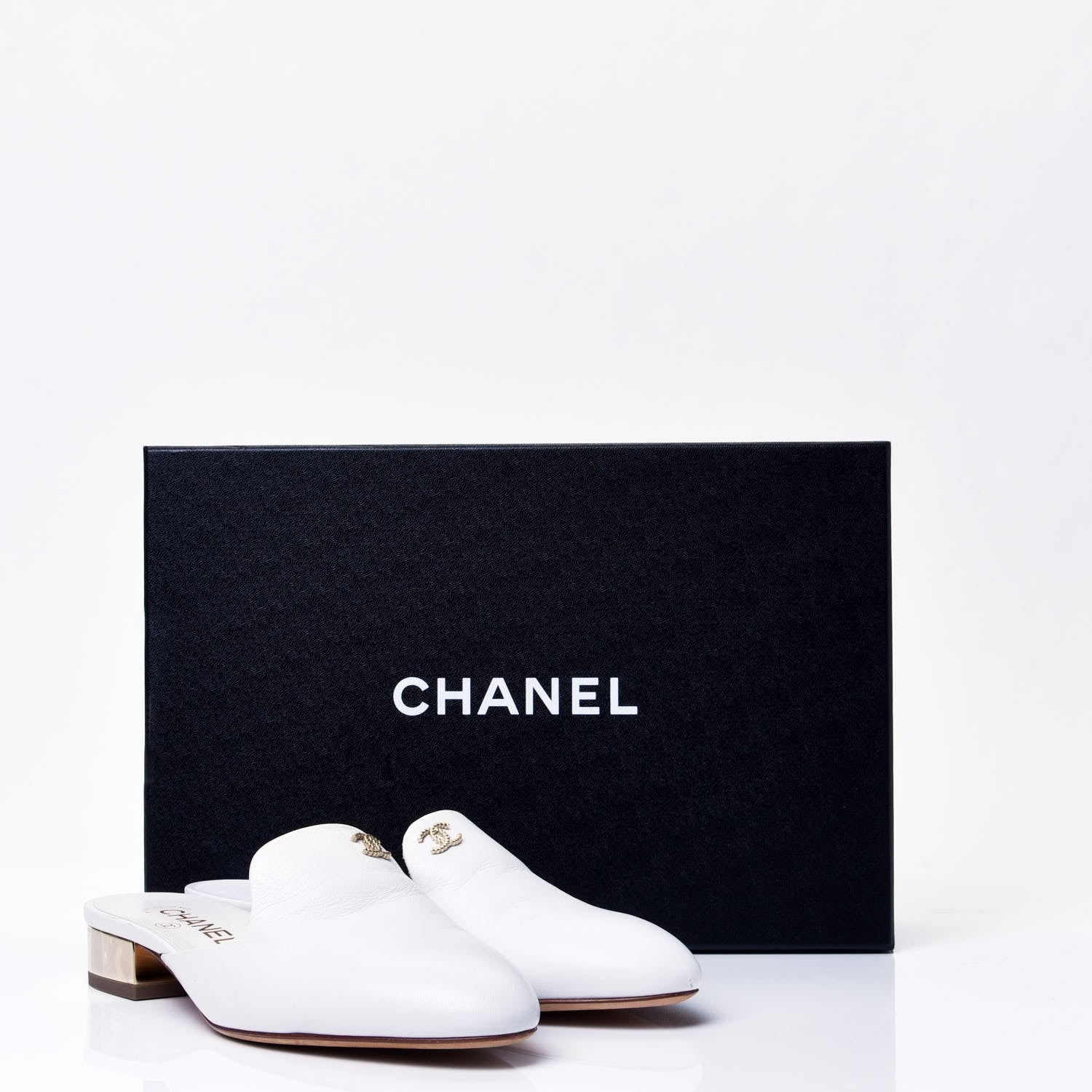 Chanel Sheepskin CC Mules 36 White 11 of 11