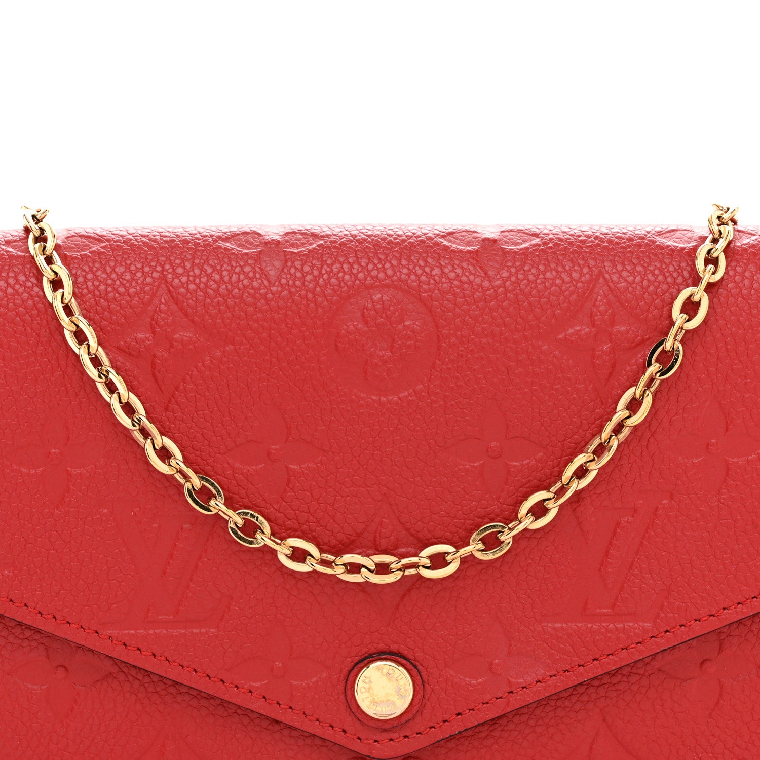 Louis Vuitton Empreinte Pochette Felicie Chain Wallet Scarlet 9 of 12
