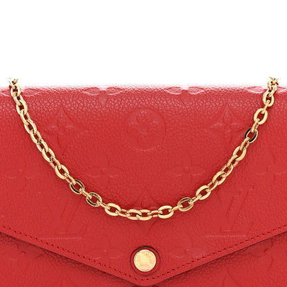 Louis Vuitton Empreinte Pochette Felicie Chain Wallet Scarlet 9 of 12