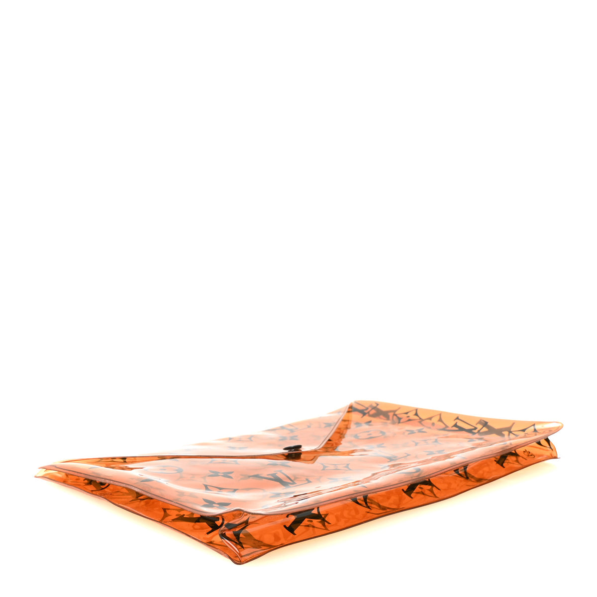 PVC Monogram Printed Envelope Pouch Orange