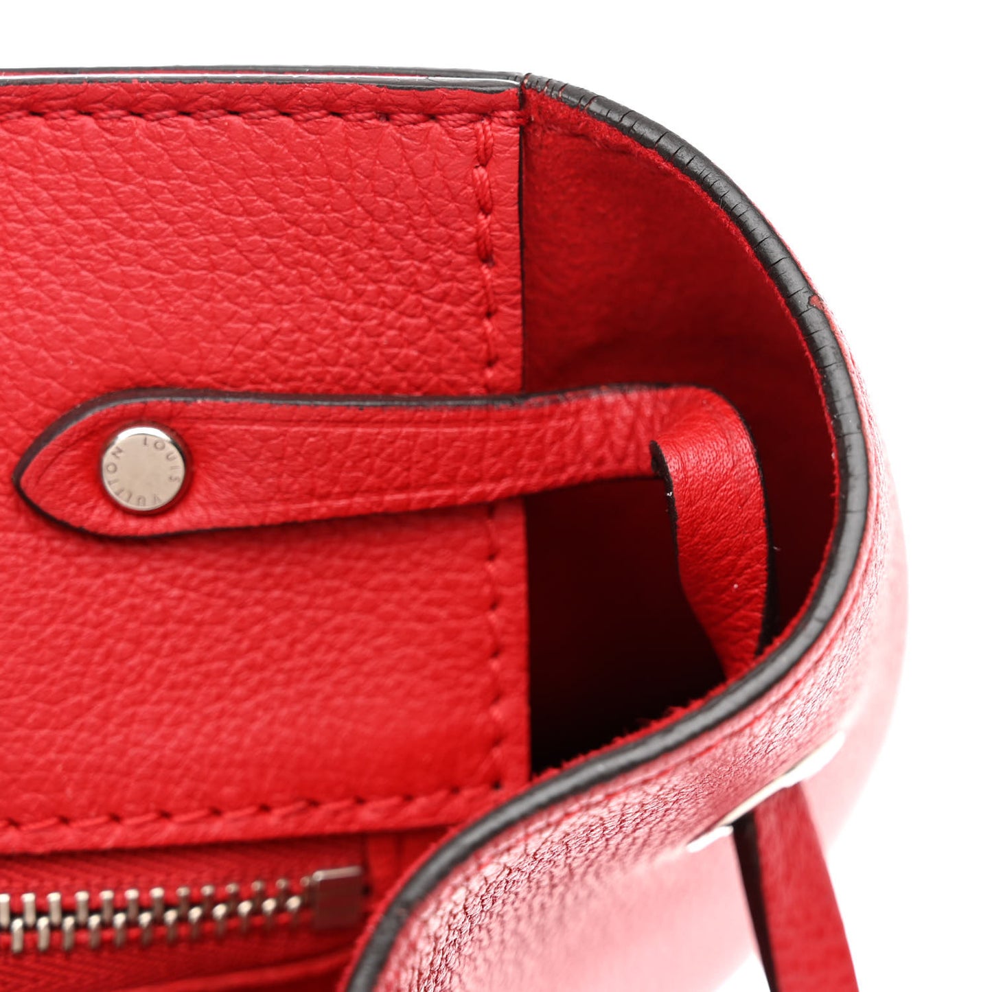 Calfskin Lockme Bucket Rubis