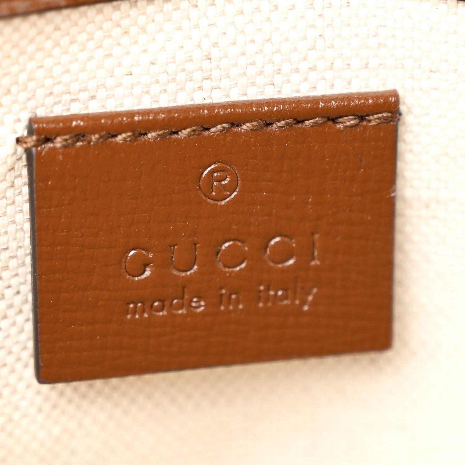 Gucci GG Supreme Monogram Azalea Calfskin Web Mini Horsebit 1955 Shoulder Bag Beige Ebony Brown Sugar 6 of 11