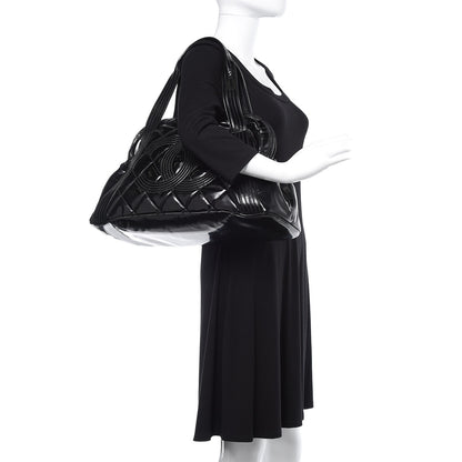 Chanel Vinyl Quilted CC Large Tote Black 2 of 13