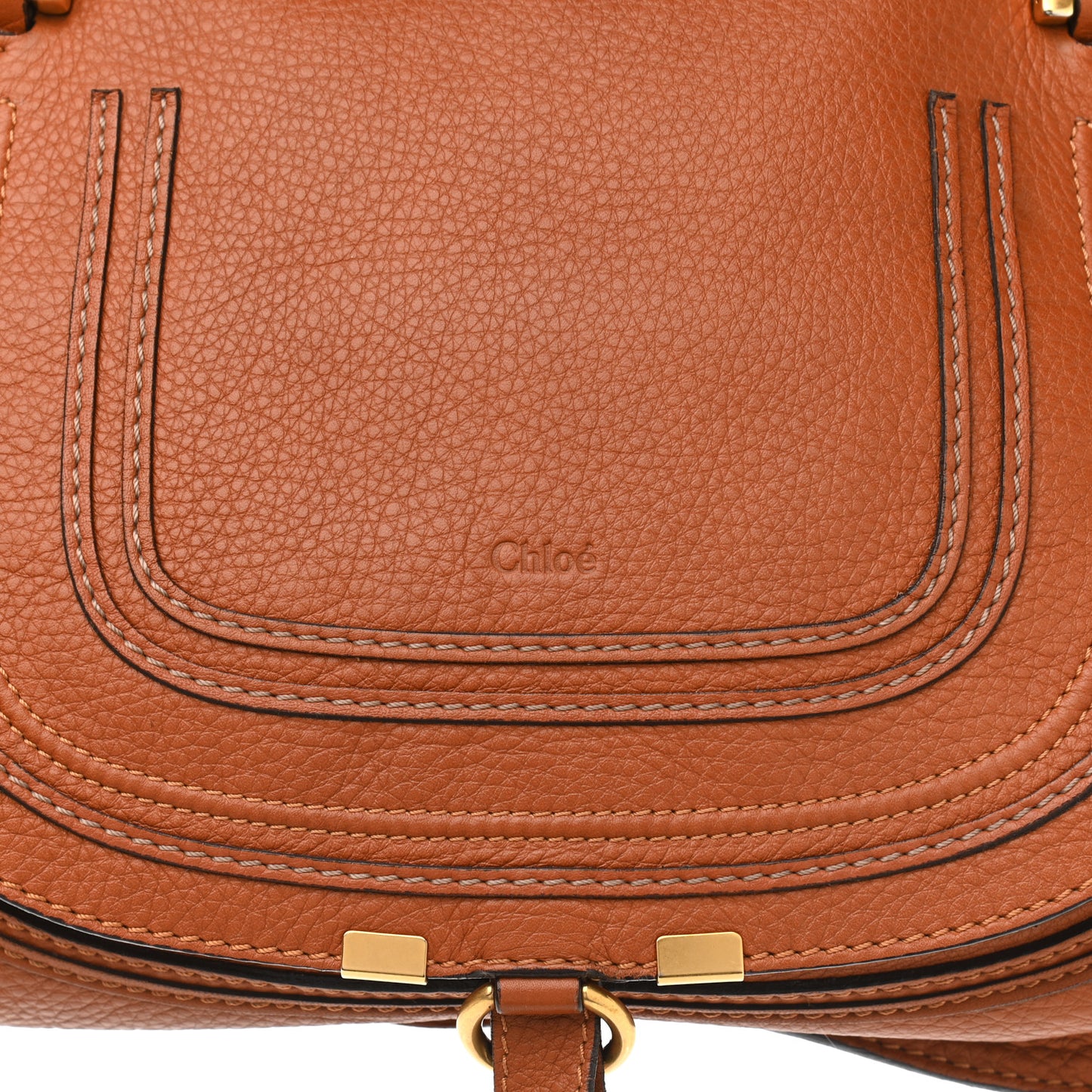 Calfskin Medium Marcie Satchel Tan