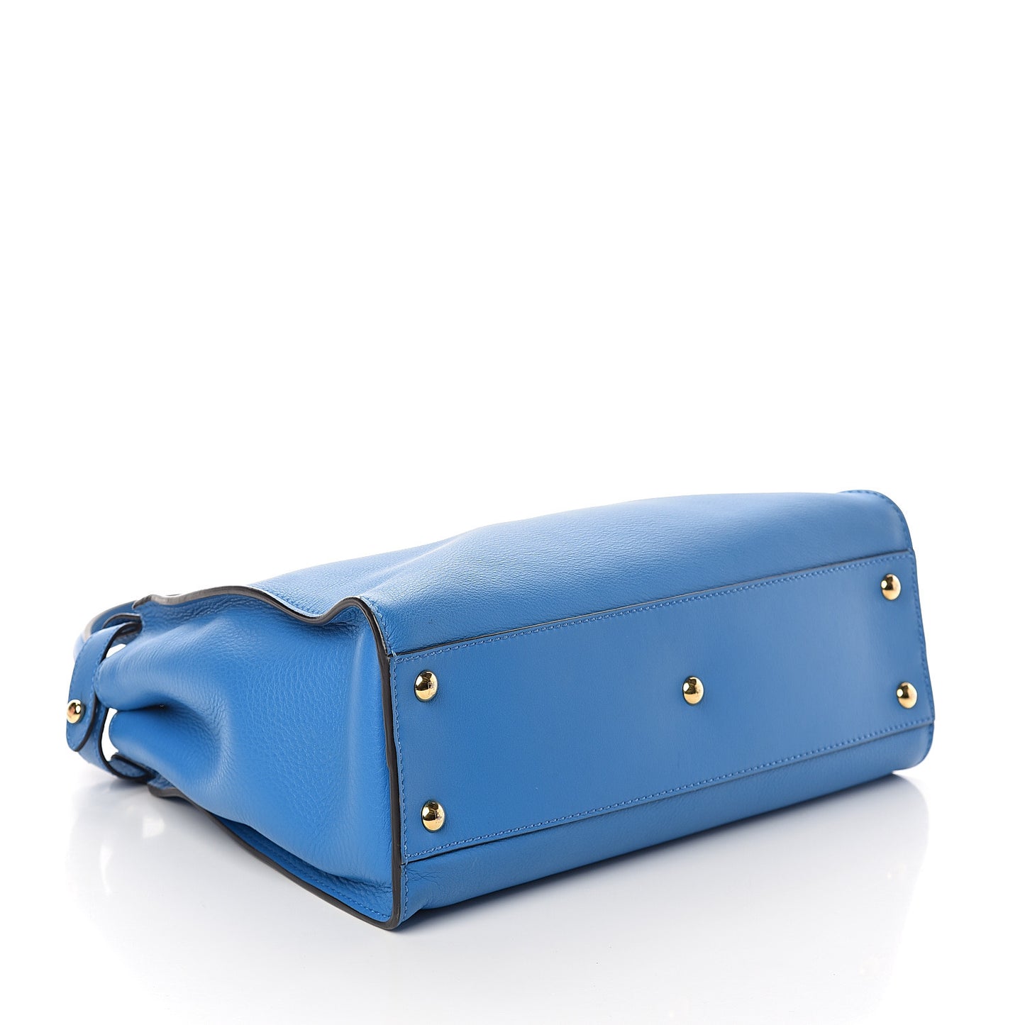 Vitello Seta Medium Peekaboo Iconic Satchel Blue Royal