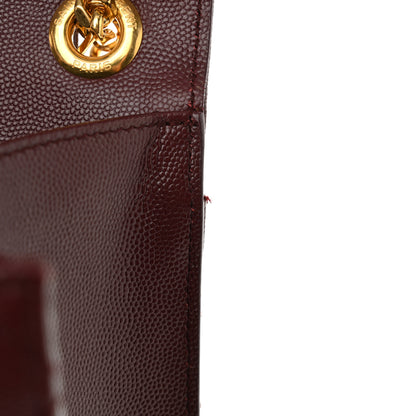 Saint Laurent Grain De Poudre Mixed Matelasse Large Triquilt Monogram Satchel Rouge Legion 12 of 16