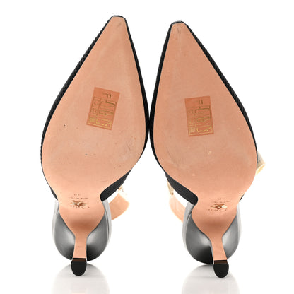 Christian Dior Technical Canvas Ribbon J'Adior Slingback 100mm Pumps 38 Black 5 of 16