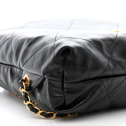 Chanel Shiny Calfskin Quilted Chanel 22 Backpack Black 9 of 11