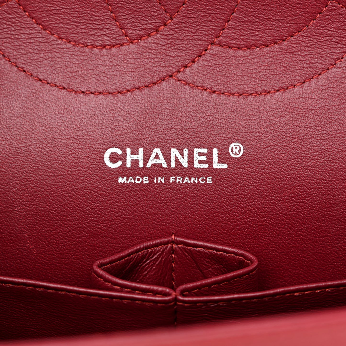 Patent Quilted Jumbo Double Flap Red