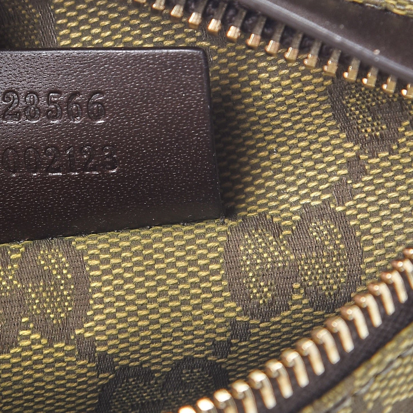 GG Monogram Web Double Pocket Belt Bag Green Dark Brown