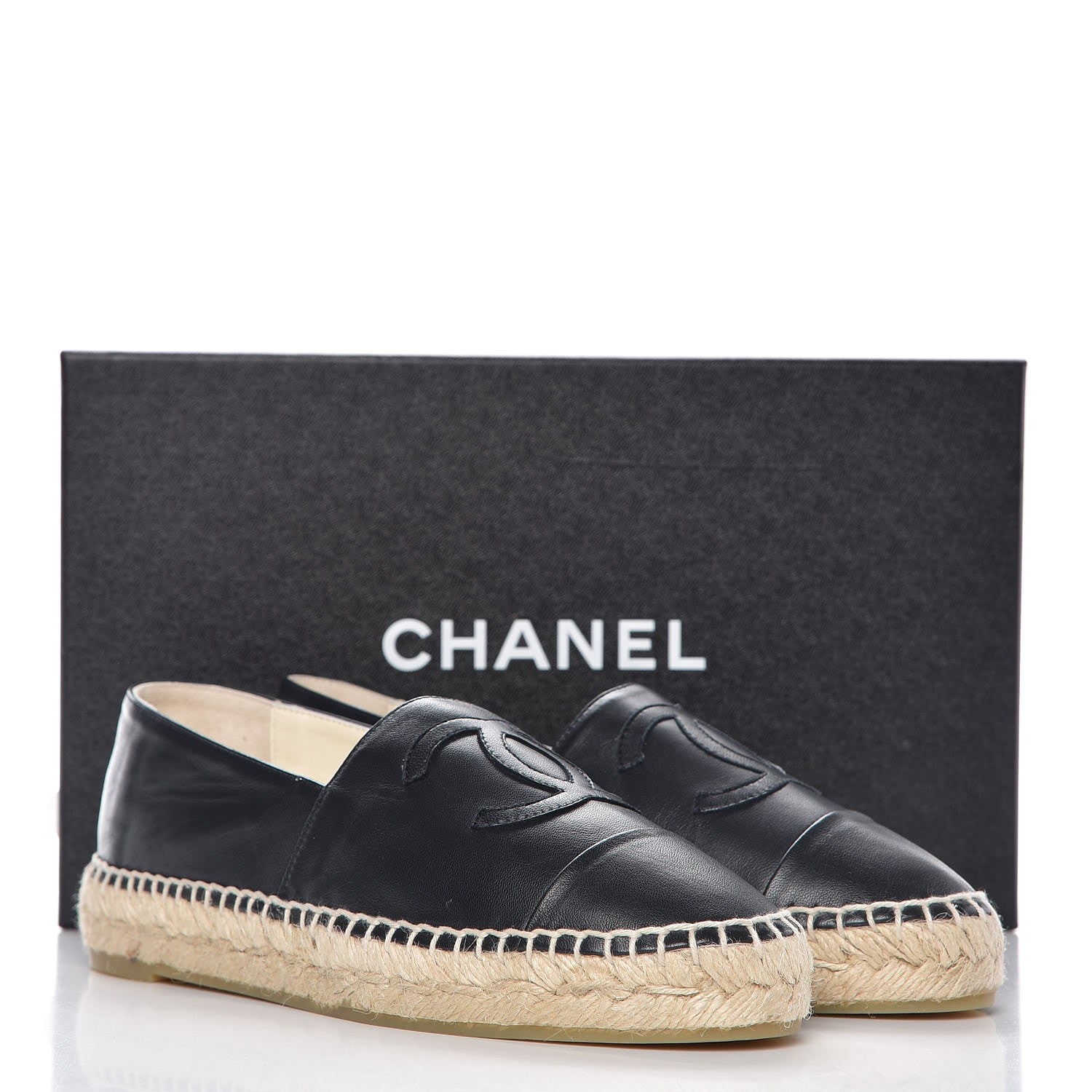 Chanel Lambskin CC Espadrilles 36 Dark Navy 9 of 9