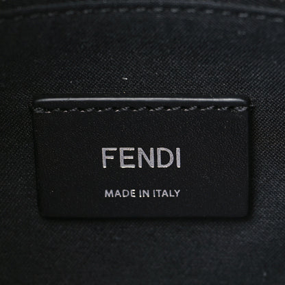 Fendi Raffia Calfskin Romano Pequin Mini Expandable Flap Bag Brown Black 6 of 9