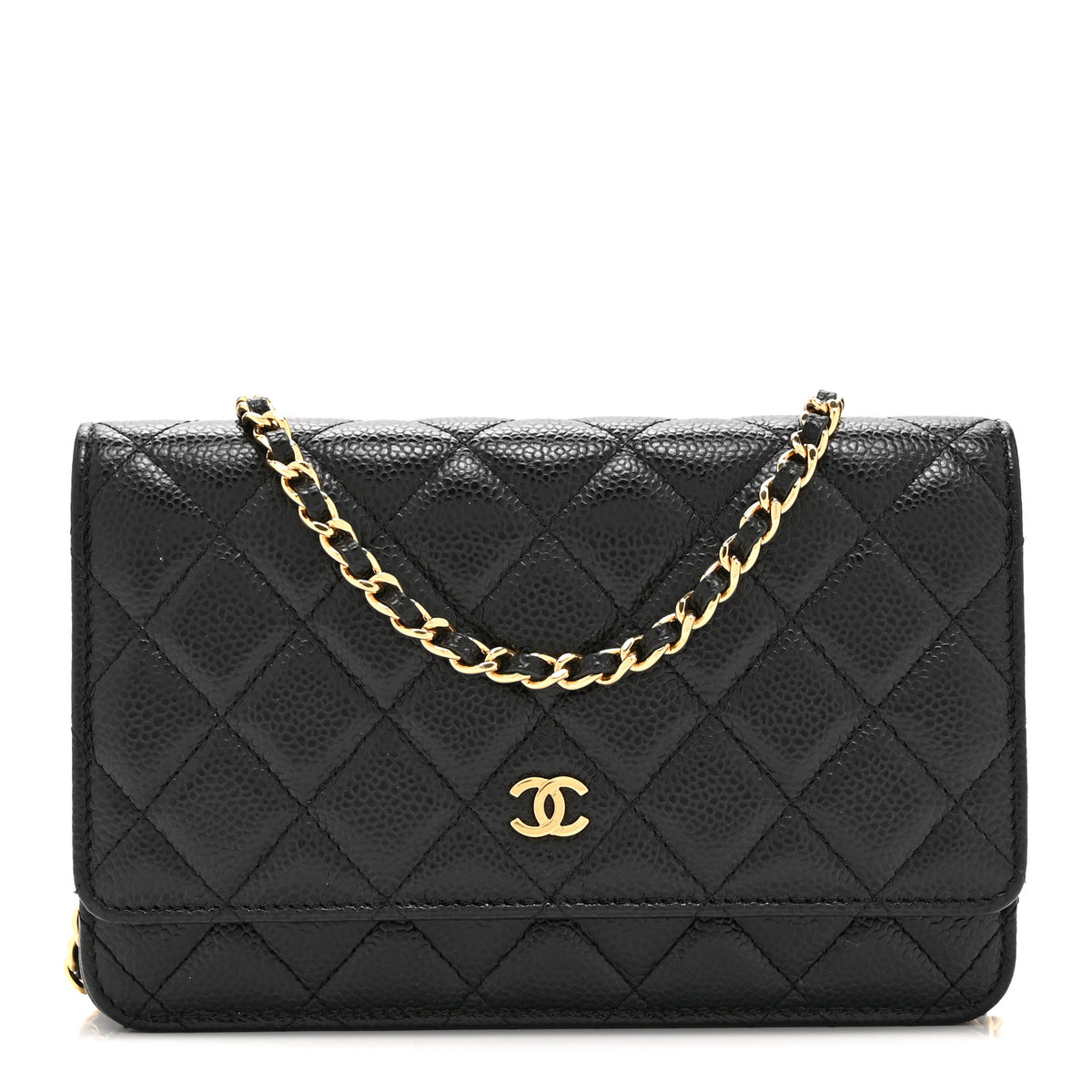 Chanel Caviar Quilted Wallet on Chain WOC Black 1 of 12