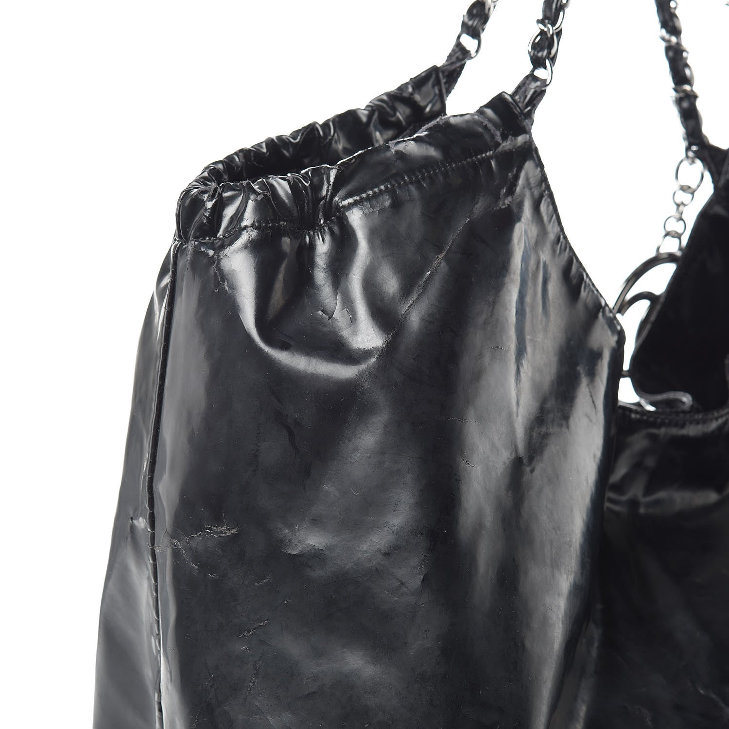Chanel Vinyl XL Coco Cabas Black 28 of 32